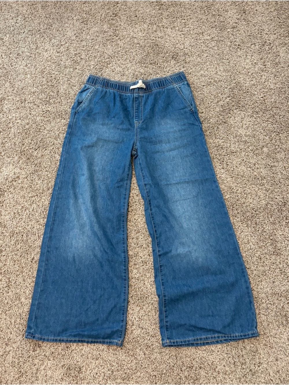 Old Navy Kids Wide-Leg Denim Pants - Blue